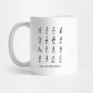 I Am An Architect. People sketches Black Mug